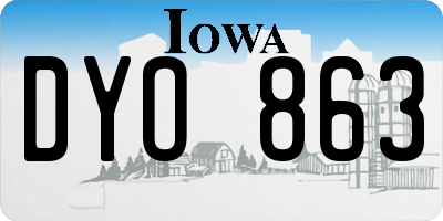 IA license plate DYO863