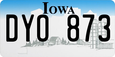 IA license plate DYO873