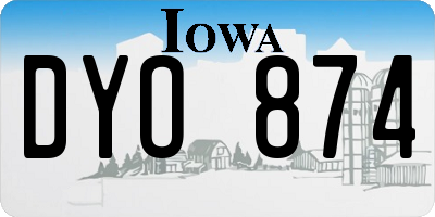 IA license plate DYO874