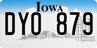 IA license plate DYO879