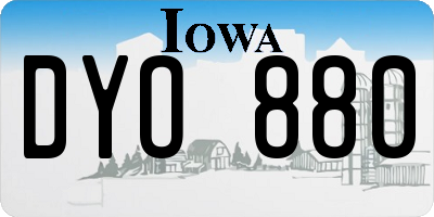 IA license plate DYO880