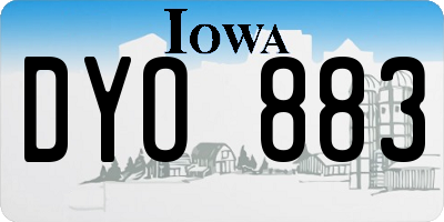 IA license plate DYO883