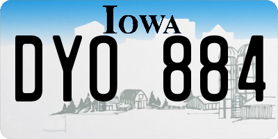 IA license plate DYO884