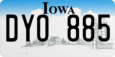 IA license plate DYO885