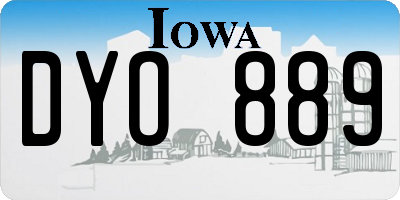 IA license plate DYO889