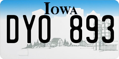 IA license plate DYO893