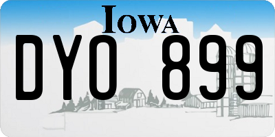 IA license plate DYO899