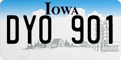 IA license plate DYO901