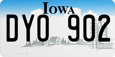IA license plate DYO902
