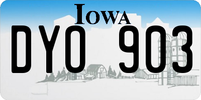 IA license plate DYO903