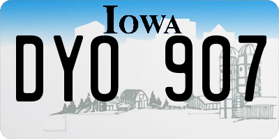 IA license plate DYO907