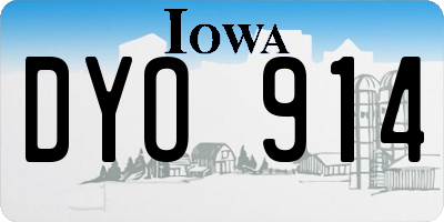 IA license plate DYO914