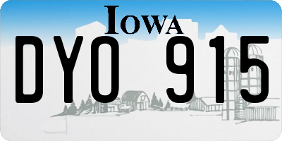 IA license plate DYO915