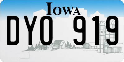 IA license plate DYO919