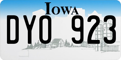 IA license plate DYO923