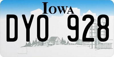 IA license plate DYO928