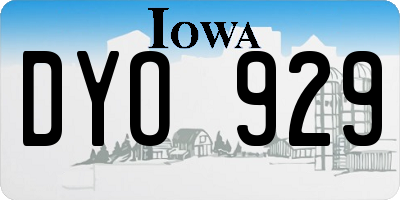IA license plate DYO929