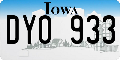 IA license plate DYO933