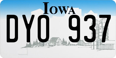 IA license plate DYO937