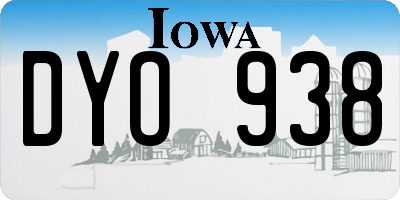 IA license plate DYO938