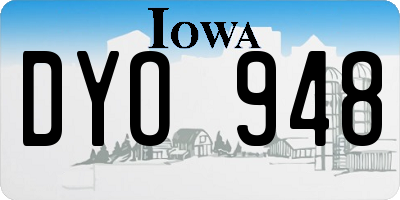 IA license plate DYO948