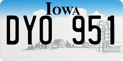 IA license plate DYO951