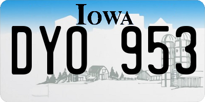 IA license plate DYO953