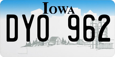 IA license plate DYO962