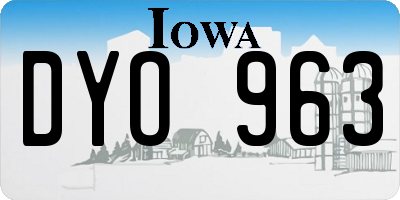 IA license plate DYO963