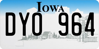 IA license plate DYO964
