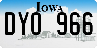 IA license plate DYO966