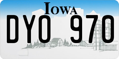 IA license plate DYO970