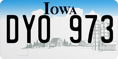 IA license plate DYO973