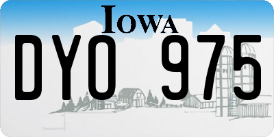 IA license plate DYO975