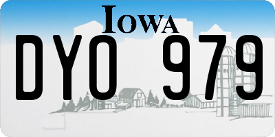 IA license plate DYO979