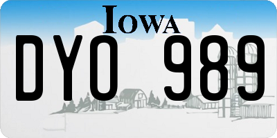 IA license plate DYO989