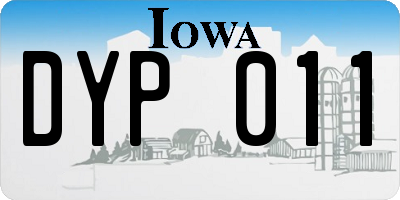 IA license plate DYP011