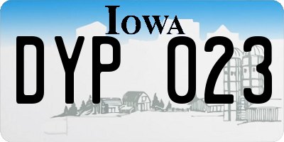 IA license plate DYP023