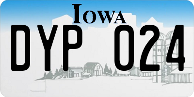 IA license plate DYP024