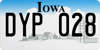 IA license plate DYP028