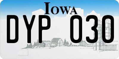 IA license plate DYP030