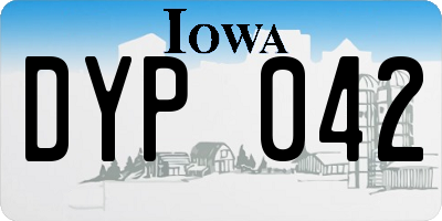 IA license plate DYP042