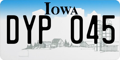IA license plate DYP045