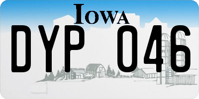 IA license plate DYP046