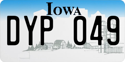 IA license plate DYP049