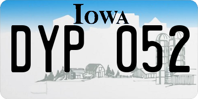 IA license plate DYP052