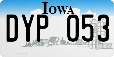 IA license plate DYP053