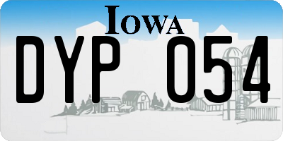 IA license plate DYP054