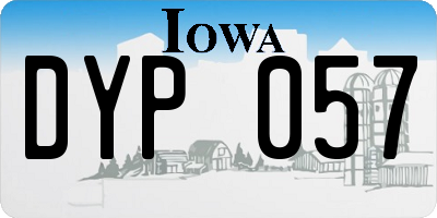 IA license plate DYP057