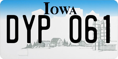 IA license plate DYP061